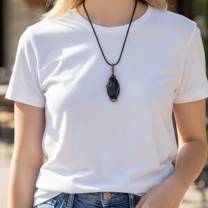 Hand Crafted Black and Copper Necklace